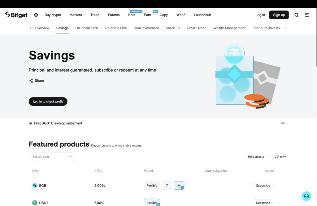 Bitget Crypto Savings Account