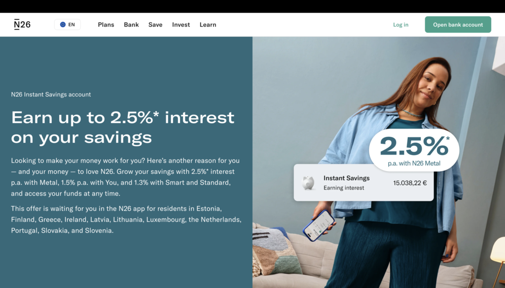 N26 Savings Account e1737401583874